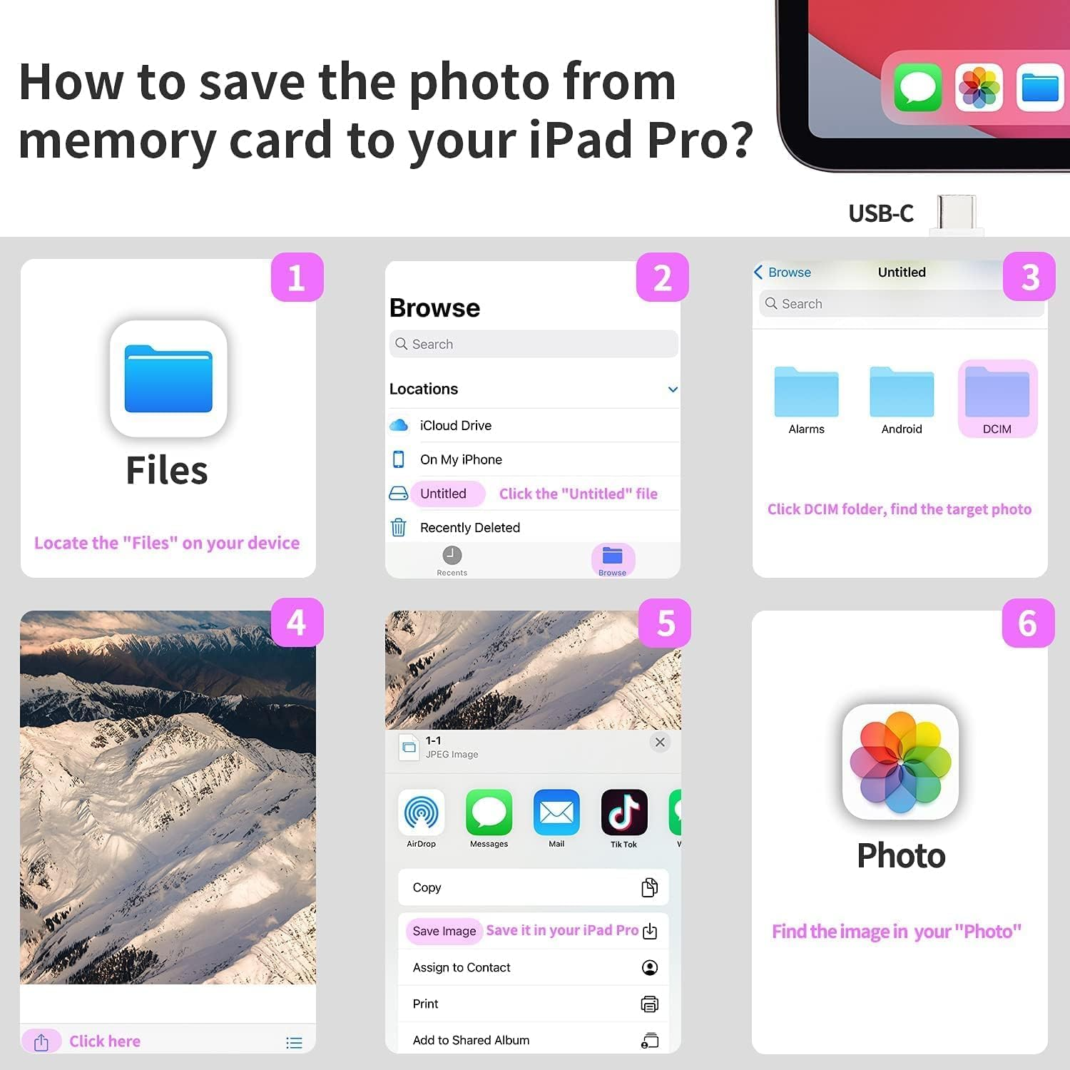 USB C SD Card Reader for Iphone 16 15, Dual Card Slot Type C to SD/TF Card Camera Memory Reader Adapter for Iphone 16/15 plus Pro Ipad 10 Ipad Pro, Fast Transfers Trail Game Camera Viewer, Plug&Play image number 1