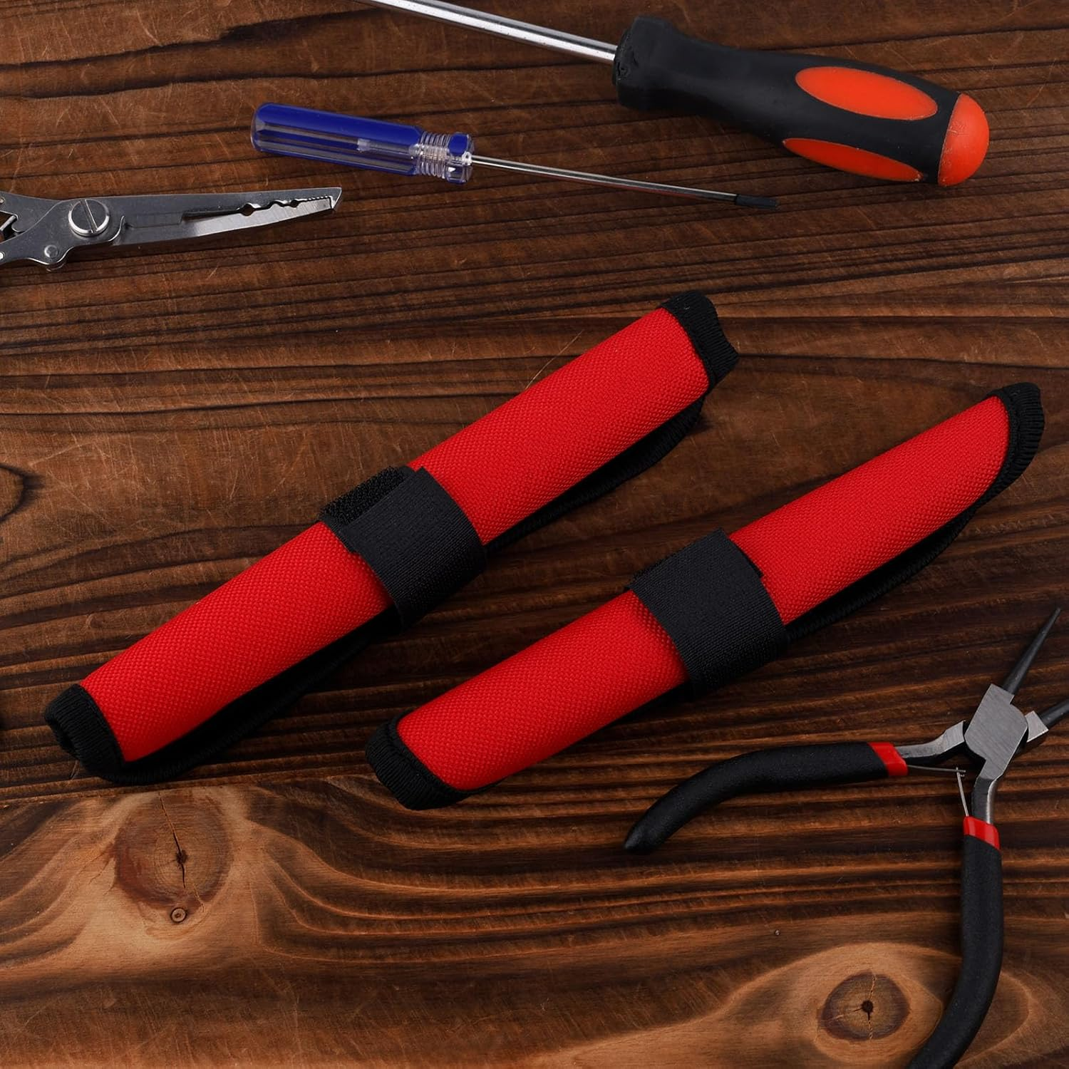 Gosknor 6Pcs Fishing Lure Wraps, Protective Lure Shield Covers Oxford Cloth Hook Bait Wraps for Fishing Rod Protection and Safe Storage image number 4