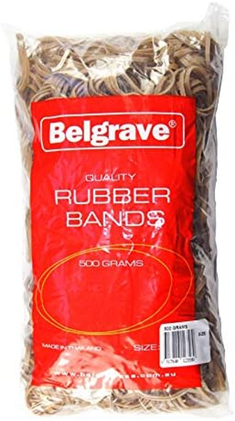 Belgrave Rubber Bands, Size 18. 76X1.5Mm, 500 Grams, Extra Durable 75% Premium Natural Rubber