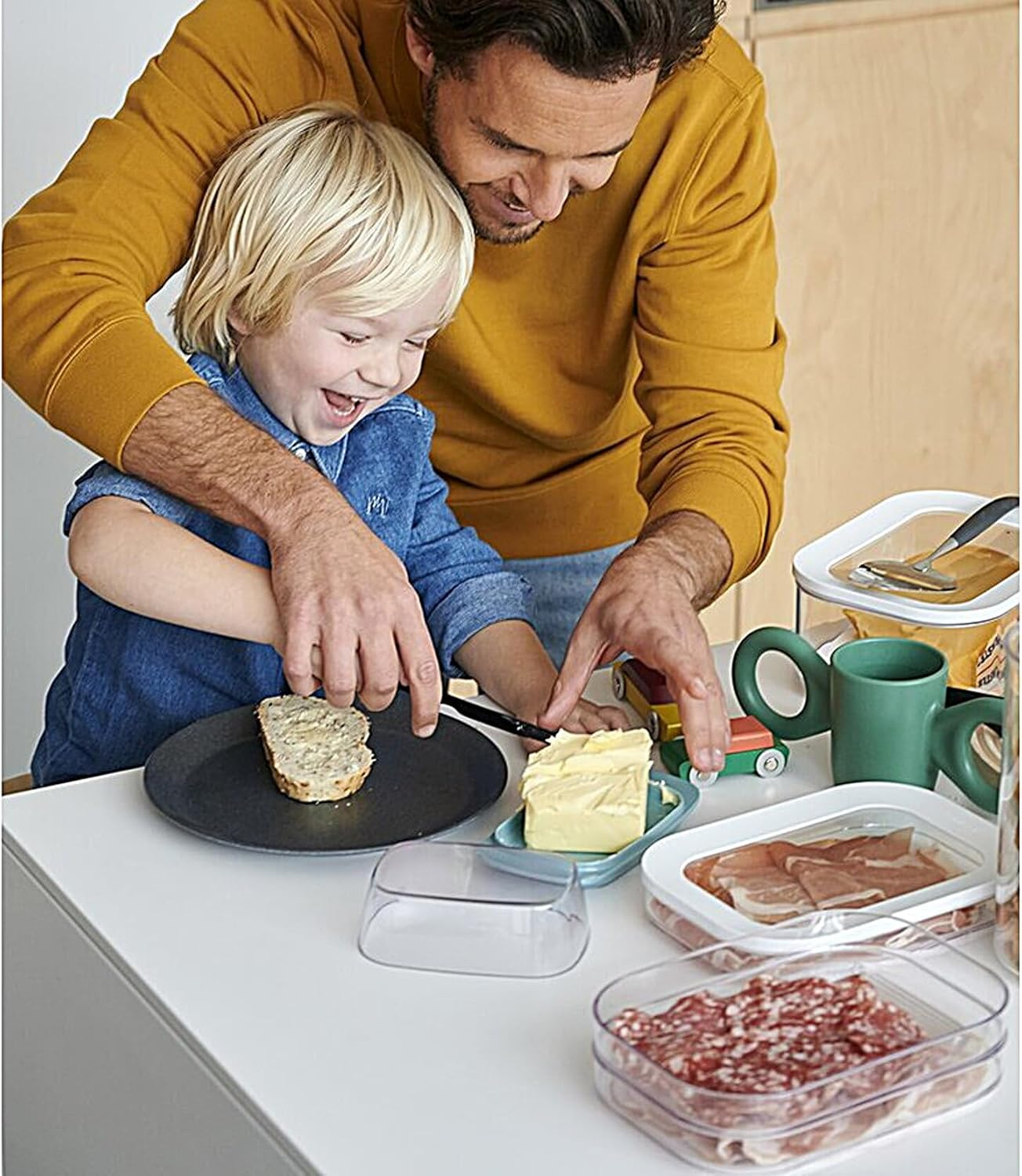 Mepal Cheese Box - Storage Box with Lid for Cheese Chunks & Slices &ndash; Airtight Cheese Storage - Fridge Organizers - 2000 Ml - Black image number 3