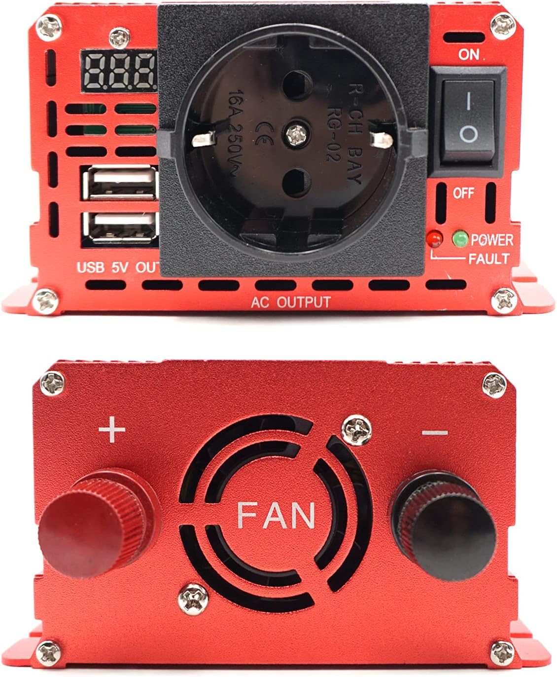 500W 12V 220V Dual USB Power Inverter DC 12V AC 230V Inverter Transformer with Cigarette Lighter Socket image number 5