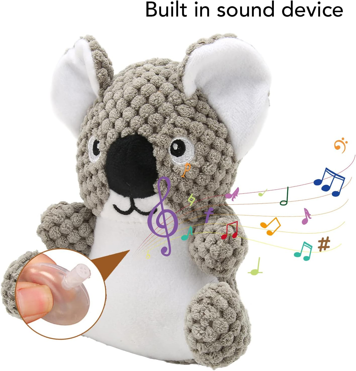 Dog Squeaky Plush Toy, Simulation Koala Shape Bite Resistant Washable Stuffed Pet Toy for Small Medium Dogs image number 6