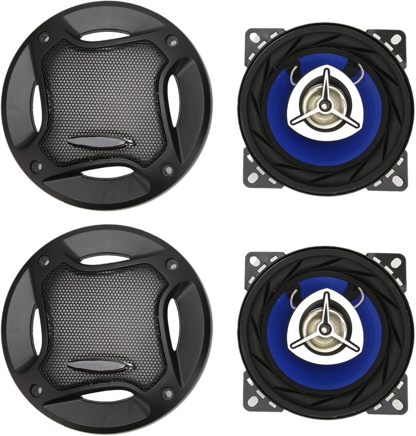 Coaxial Car Speakers, 2 Pcs 4In 280W Full Frequency Bass Car Speakers, 4 Ohm Coaxial Car Modified Stereo Speakers Loudspeakers, Hifi Sound Full Range Frequency Sensitivity Power image number 6