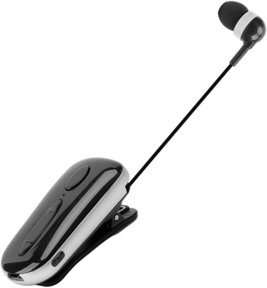 KICHOUSE Wireless Sports Earphone Clip-On Earbud Mini Professional Headphones for Running Fitness Retractable Cable Black image number 4