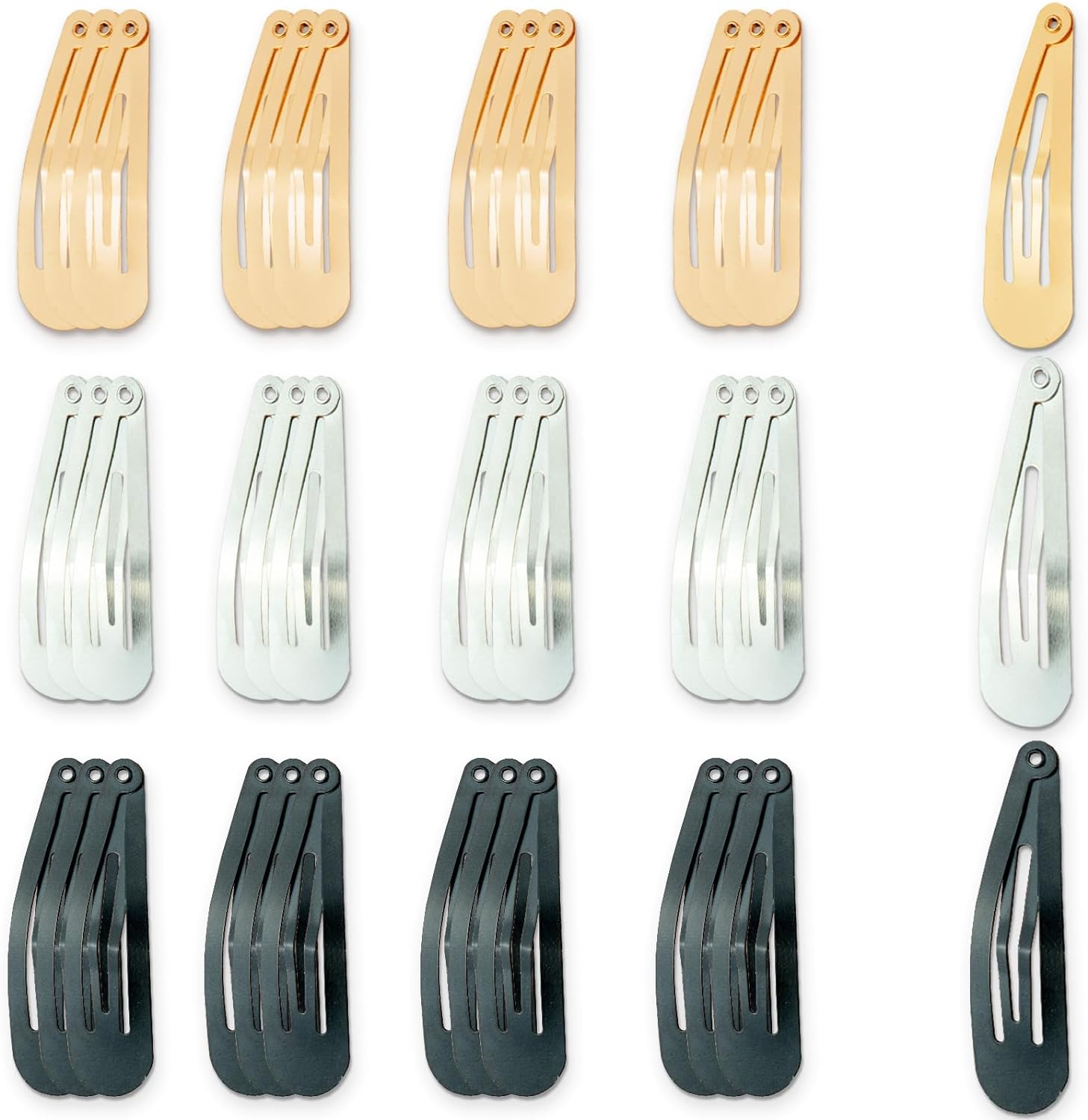 120 Pcs Snap Hair Clips with Storage Plastic Box, Metal Snap Hair Clips for Women Girls Kids, 2 Inch Barrettes Accessories (120Pcs) image number 1