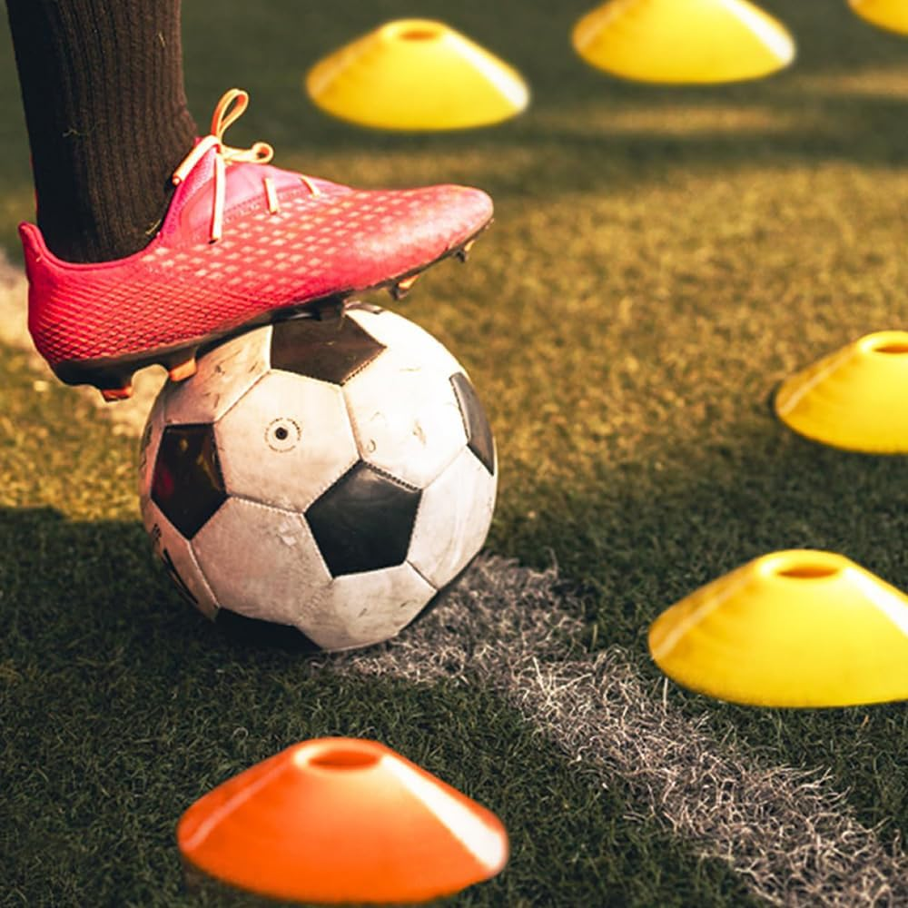 TOMVAES Agility Training Equipment Set - Includes 12 Cones,4 Hooks,12 Ground Obstacles,Agility Ladder,Jump Rope,Carry Bag,Football Kick Trainer for Soccer Basketball Boxing Softball Footwork Sports image number 3