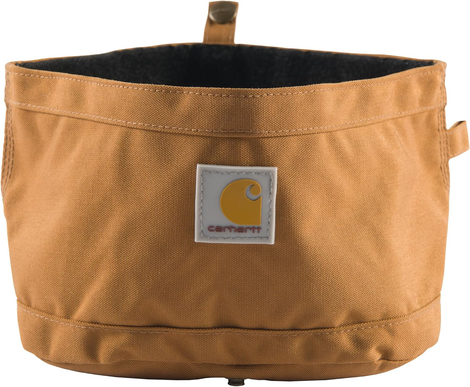 Carhartt Nylon Duck Travel Dog Bowl, Packable Dog Bowl for Food and Water, Carhartt Brown, 10 Cup Capacity image number 1