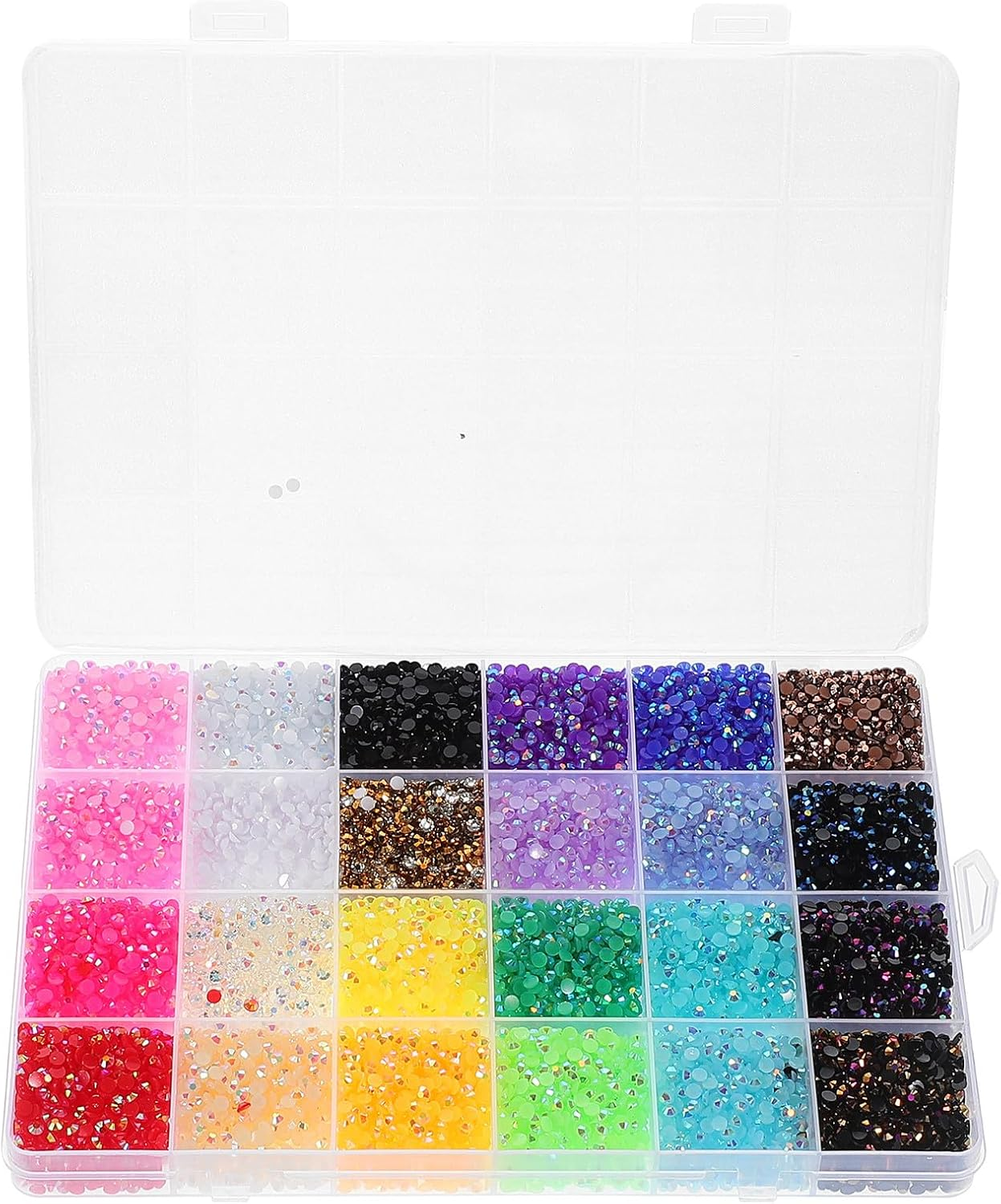 Sewroro 24000Pcs Nail Rhinestones 3Mm Colored Ab Gems for Nail Art and DIY Bear Decoration Crafts image number 3