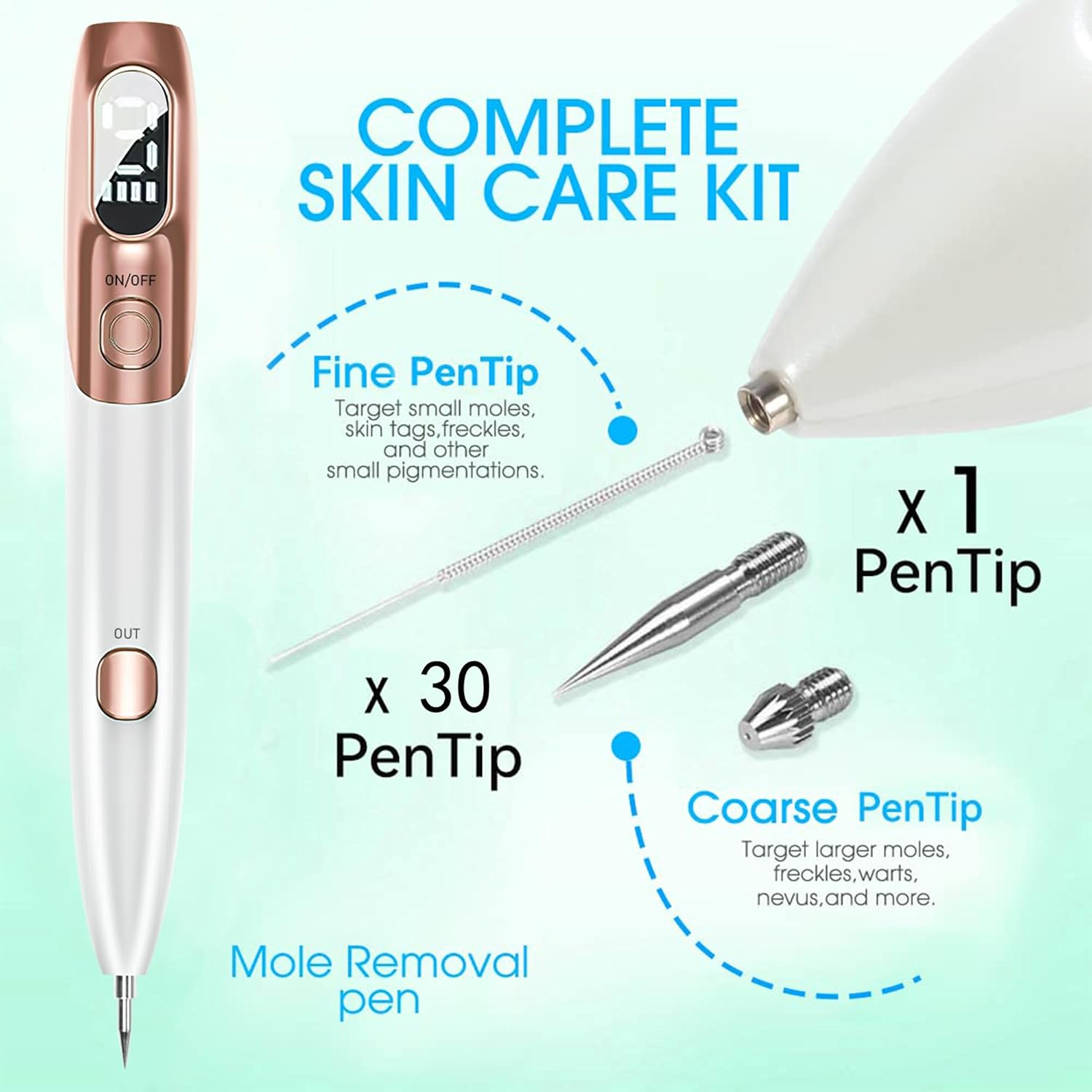 LARALA Skin Tag Remover Kit Plasma Pen for Face & Body, Fast and Easy Removal Pen for Warts, Nevus, Spot, Freckle, Tattoo image number 4