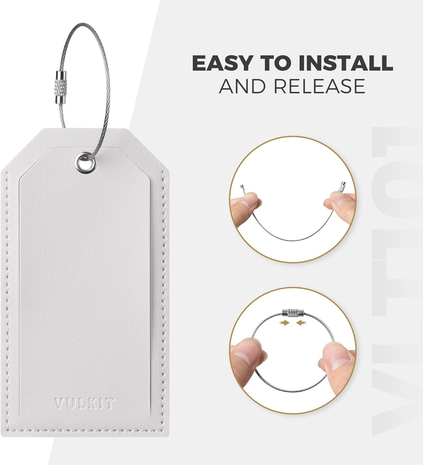 VULKIT Luggage Tags 2Pcs Travel Tags for Suitcase Backpacks Baggage, Travel Essentials & Cruise Accessories image number 6