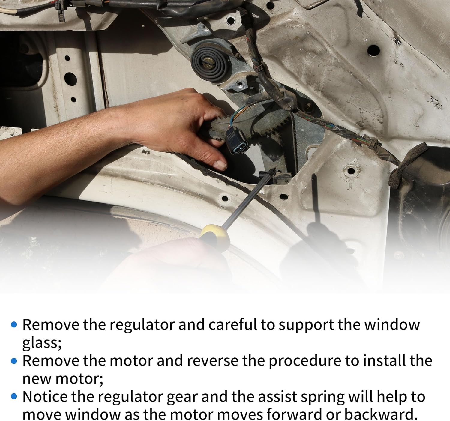 X AUTOHAUX Front Right Rear Left Power Window Regulator Lift Motor for MAZDA 3 2004-2009 No.G22C5858Xf/Gj6A5858Xc/D01G5858Xb 6 Pin Car Window Glass Lift Motor image number 6