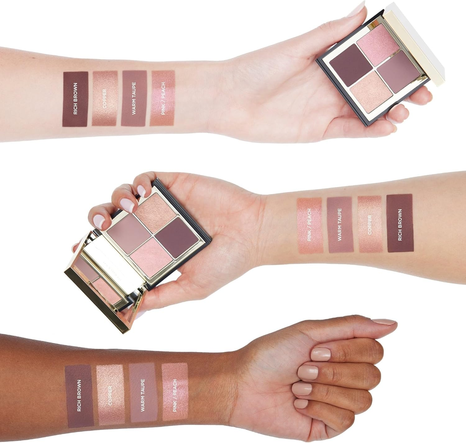 Colour Ritual Eyeshadow Quad | 4-Shade Palette with Matte & Foil Finishes | Bend + Build | Clean Beauty | High Pigmentation | (4G) Showgirl - After Dark image number 4