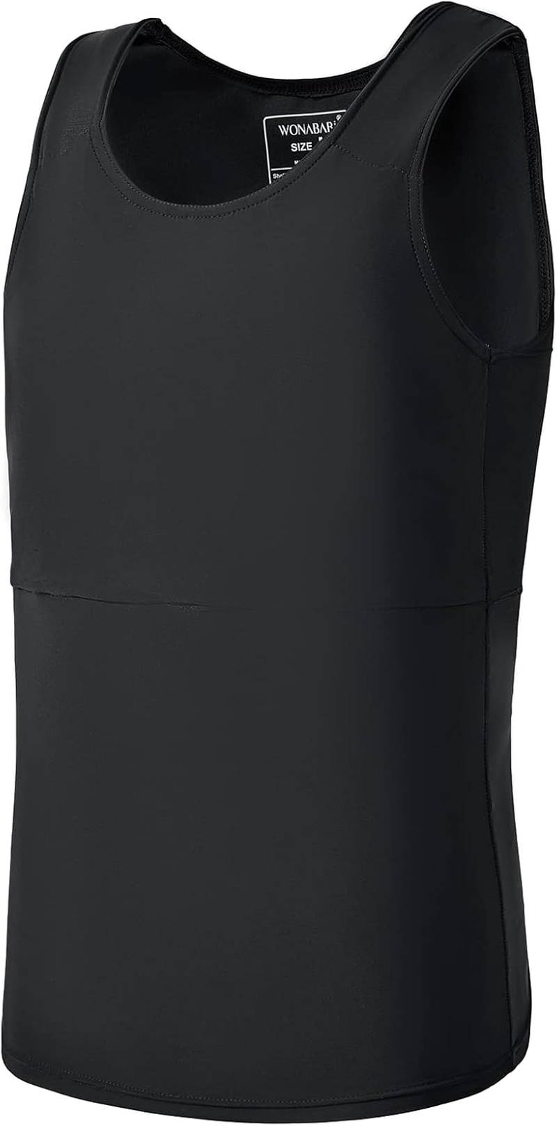 Wonababi Chest Binder Corsets, Binder Trans Ultra Flat Tank Top FTM Binder for Transgender, Black, Large