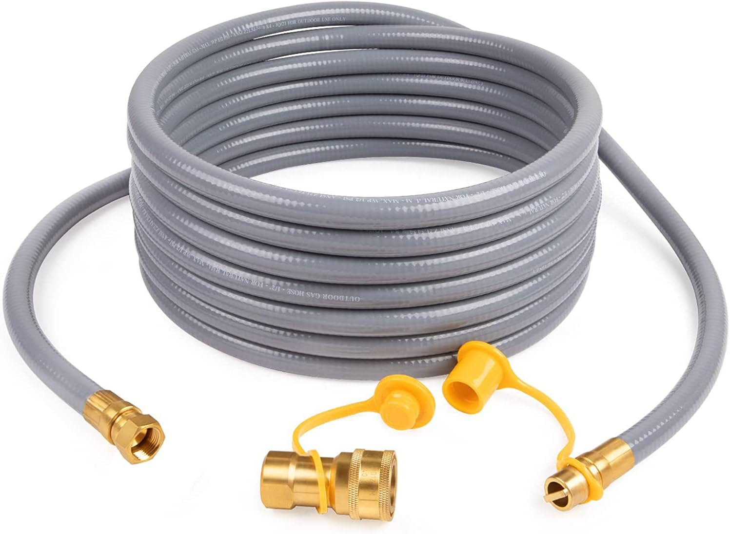 GASPRO 24 Natural Gas Hose with 3/8 Male Flare Quick Connect/Disconnect for BBQ Gas Grill-Fits Low Pressure Appliance-Csa