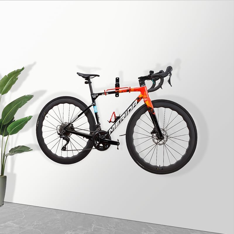 Bike Hanger Wall Mount Bike Hook Horizontal Foldable Bicycle Holder Garage Bike Storage Bicycle Hoist Heavy Duty Screws image number 1