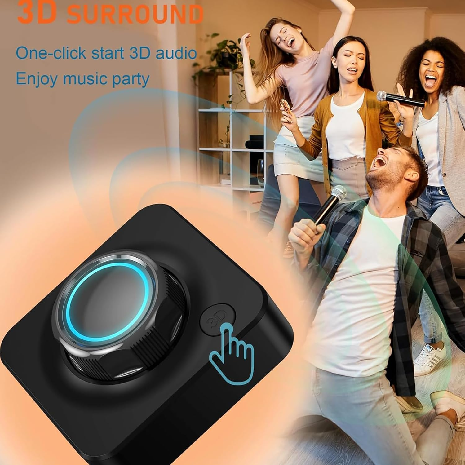 Bluetooth Receiver for Home Stereo, Audio Transmitter Receiver MP3 Player, RCA Hifi Music Adapter with 3D Surround Low Latency, for Old Speakers/Car Stereo, Support TF Card/3.5Mm Auxiliary image number 2