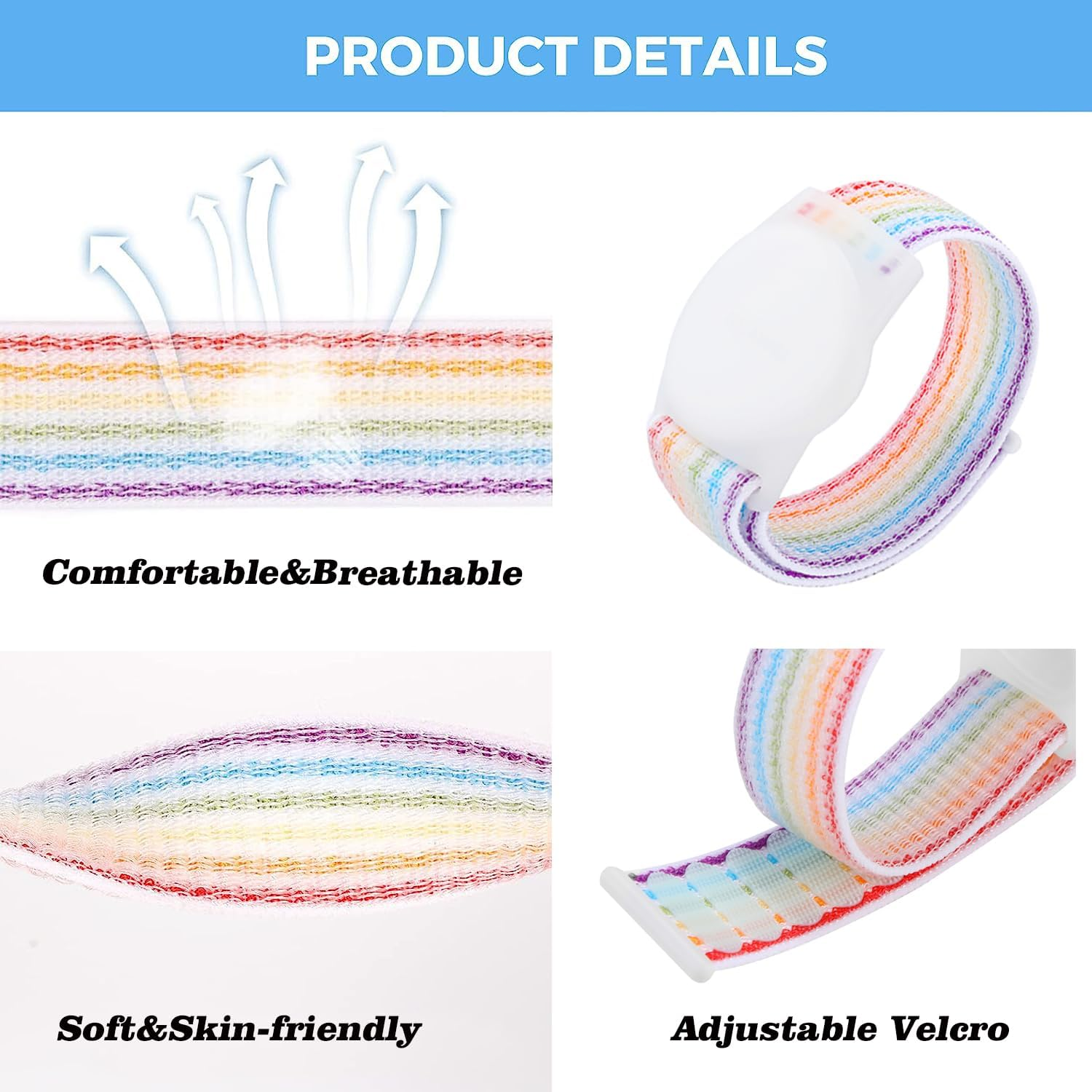 3/4/5 Packs Princess Cruise Medallion Holder,Compatible for Princess Cruise Medallion,Breathable Hook&Loop Nylon Sport Style (Black-Black+Grey+Blue+Pink) image number 2