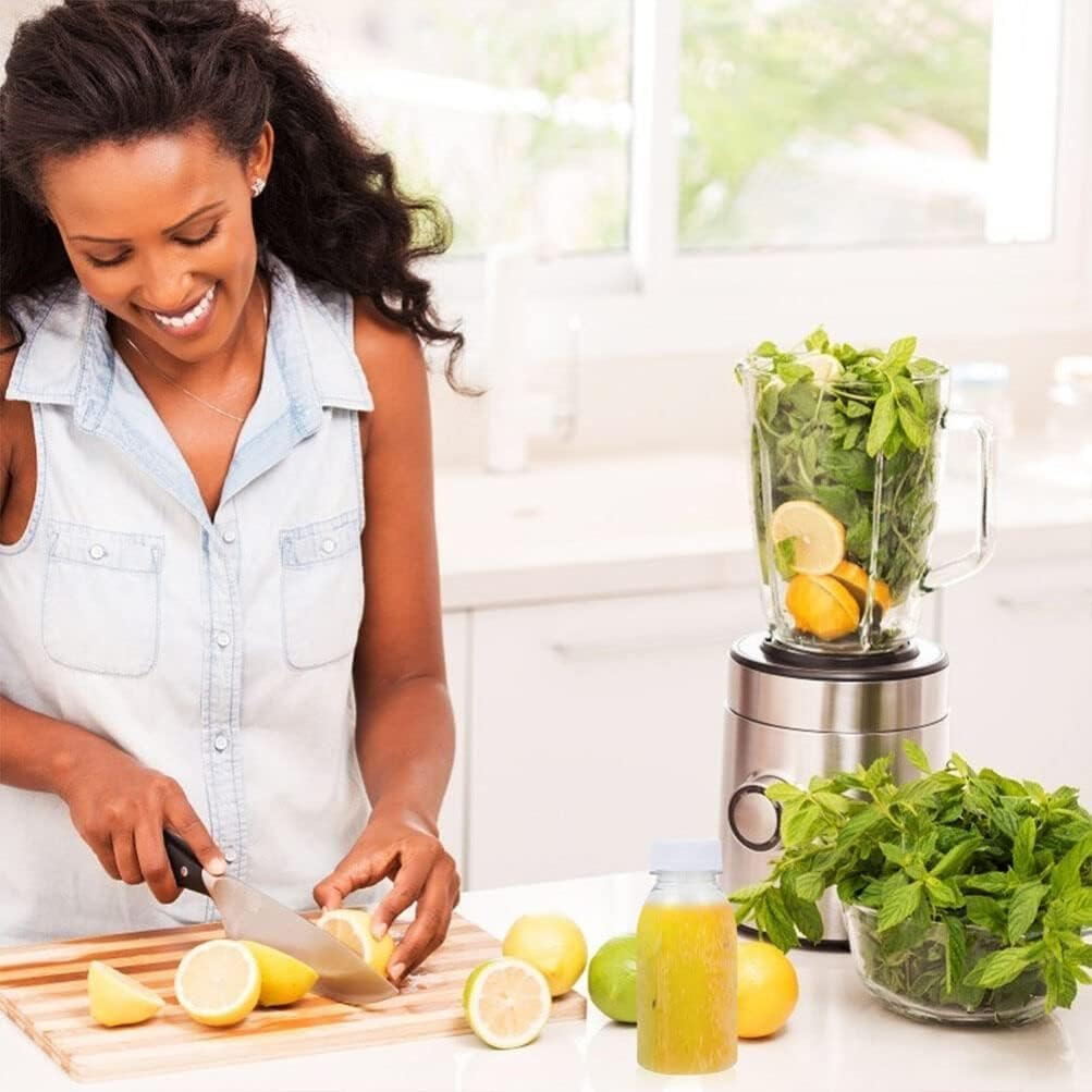 10 Pcs Empty Juice Bottles,100Ml Portable Bottle, Reusable Clear Drink Containers with Lids for Juicing, Smoothie, Milk, Drinking image number 5