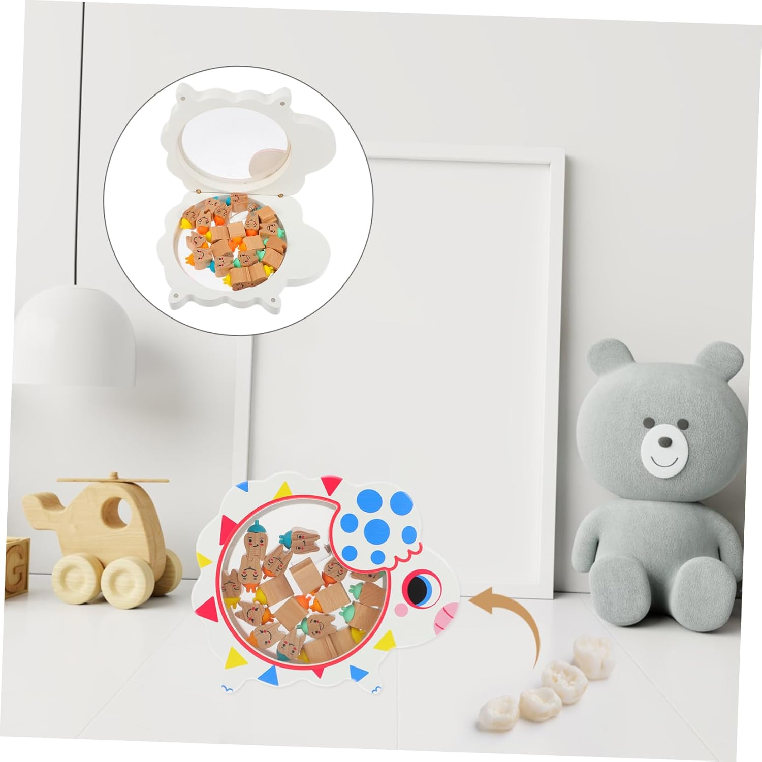 20Pcs Teeth Container with Lanugo Storage Case Keepsake Box for Newborn Items for Boys Smooth Surface Safe Design for Little Hands image number 6