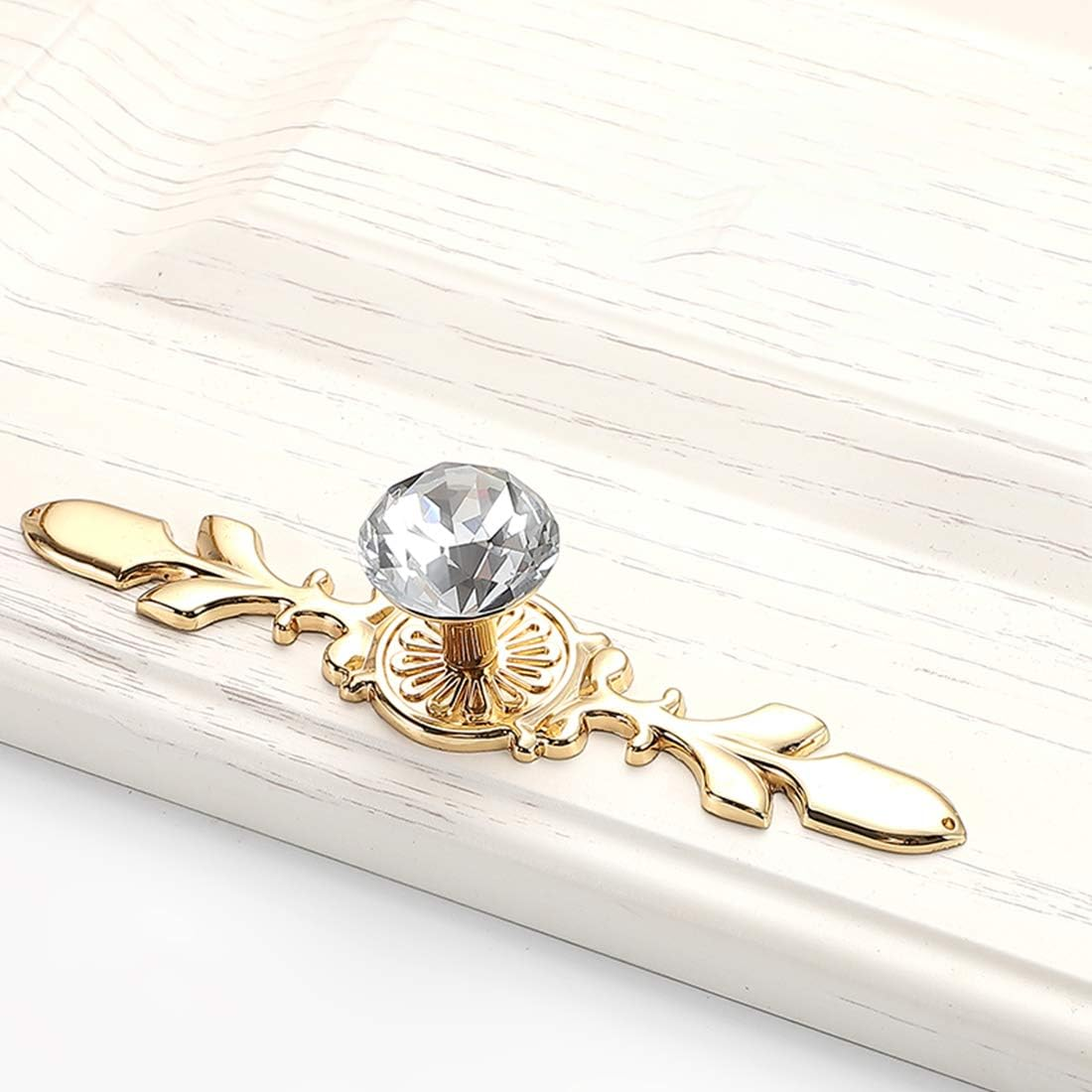 Aivoya 6-PCS Crystal Drawer Knobs Modern Glass Cabinet Knobs Diamond Drawer Handles Cupboard Pull Handles with Screws for Home for Kitchen for Office image number 2