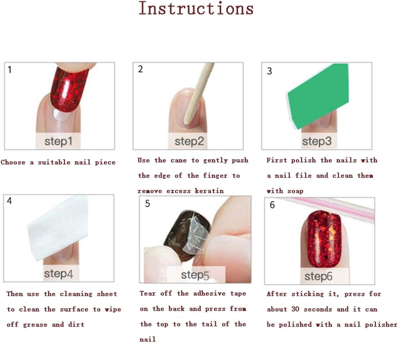 2021 Latest 24PCS Nail Patch, DIY Wearable Nail Art, Detachable and Reusable, Suitable for Beauty Lovers Suitable for Nail Salon or DIY Nail Art (Color : White) image number 2