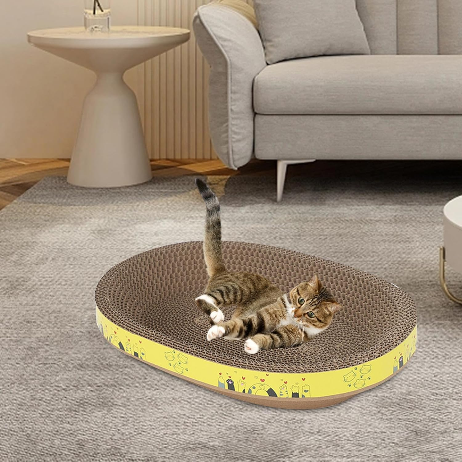 Cat Scratching Bed Cat Scratch Pad Nest Furniture Protector Grind Claws Thicken Bowl Shaped Cat Scratcher Cardboard for Kitty Supplies-Xxl image number 5