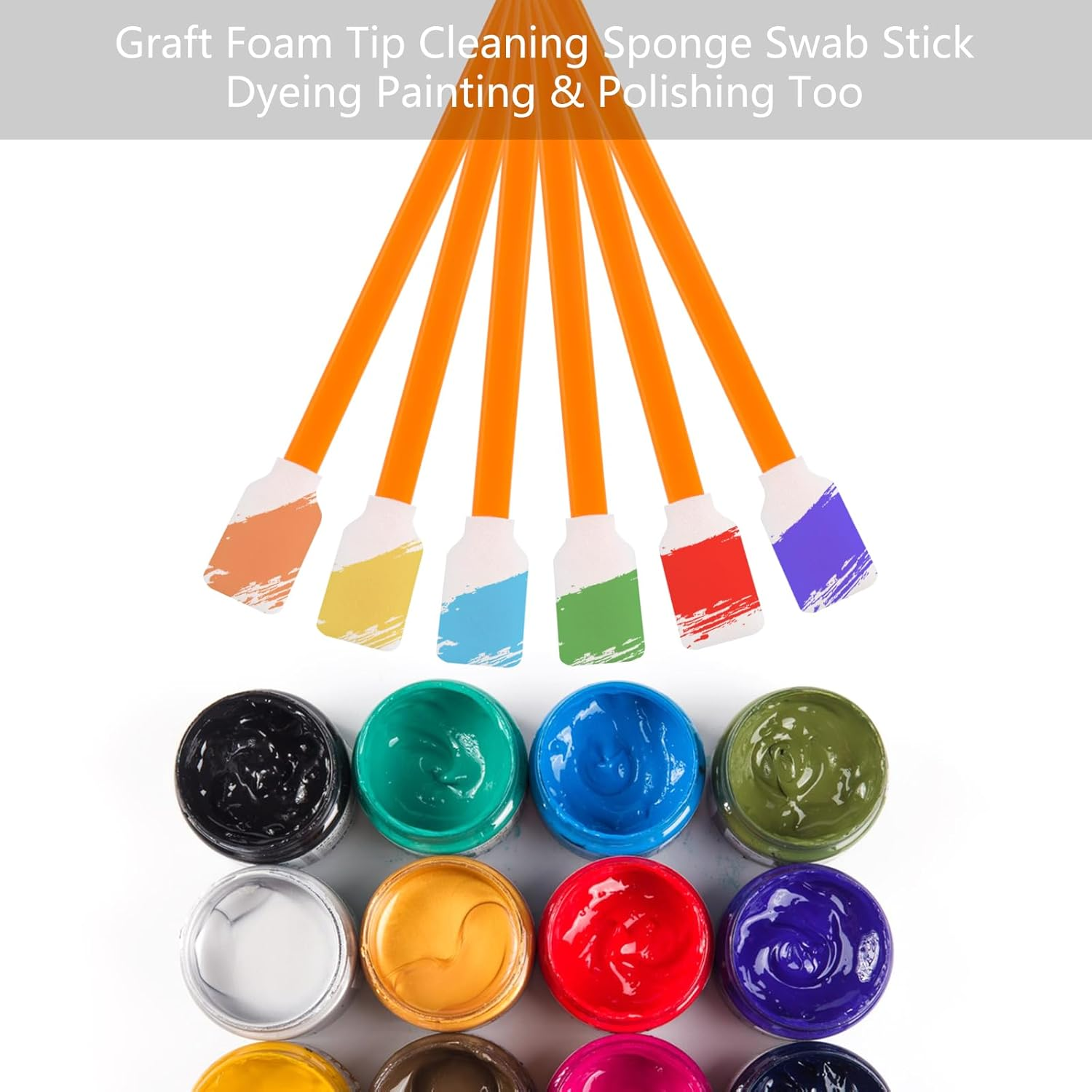 MIDELONG Foam Cleaning Swabs, 5.11" Square Rectangle Cleaning Swab Foam Tips Sponge Sticks for Electronics Camera Optical Lens Inkjet Printers Print Head Optical Equipment, Pack of 30 image number 5