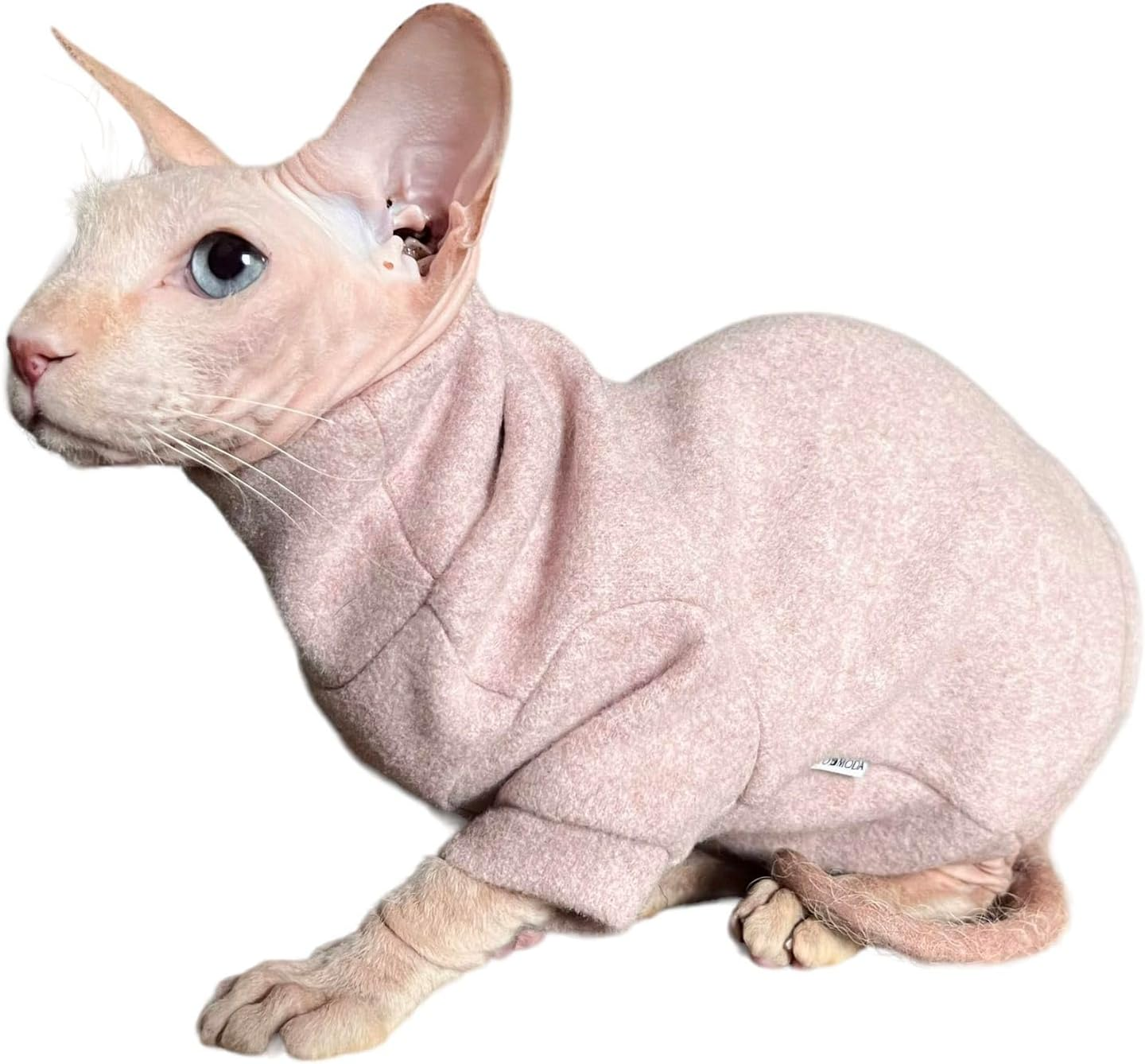Kotomoda Cosy Comfort for Hairless Beauties Winter Sweater Brushed Coconut Nude for Sphynx and Naked Cats (XS)