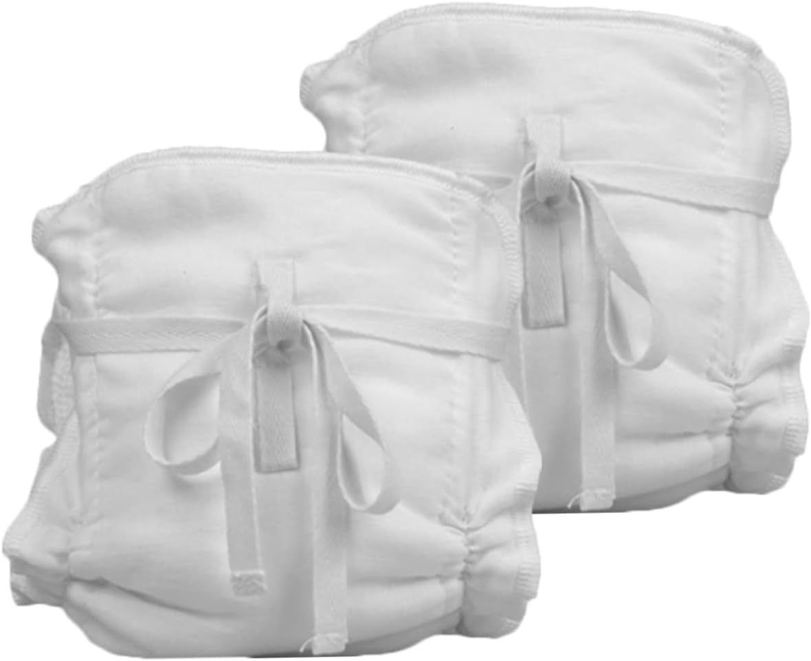 Washable Newborn Nappies 2Pcs Reusable Cloth Diapers Adjustable Pocket Diapers for White Toddler Baby Girls and Boys image number 6