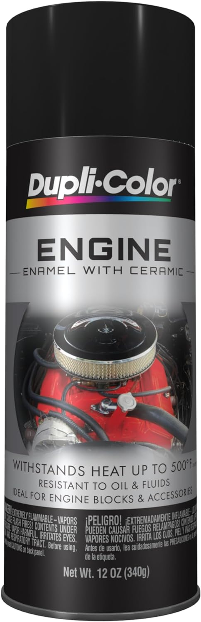 Dupli-Color Engine Enamel with Cermic Spray Paint, Gloss Black, 340G