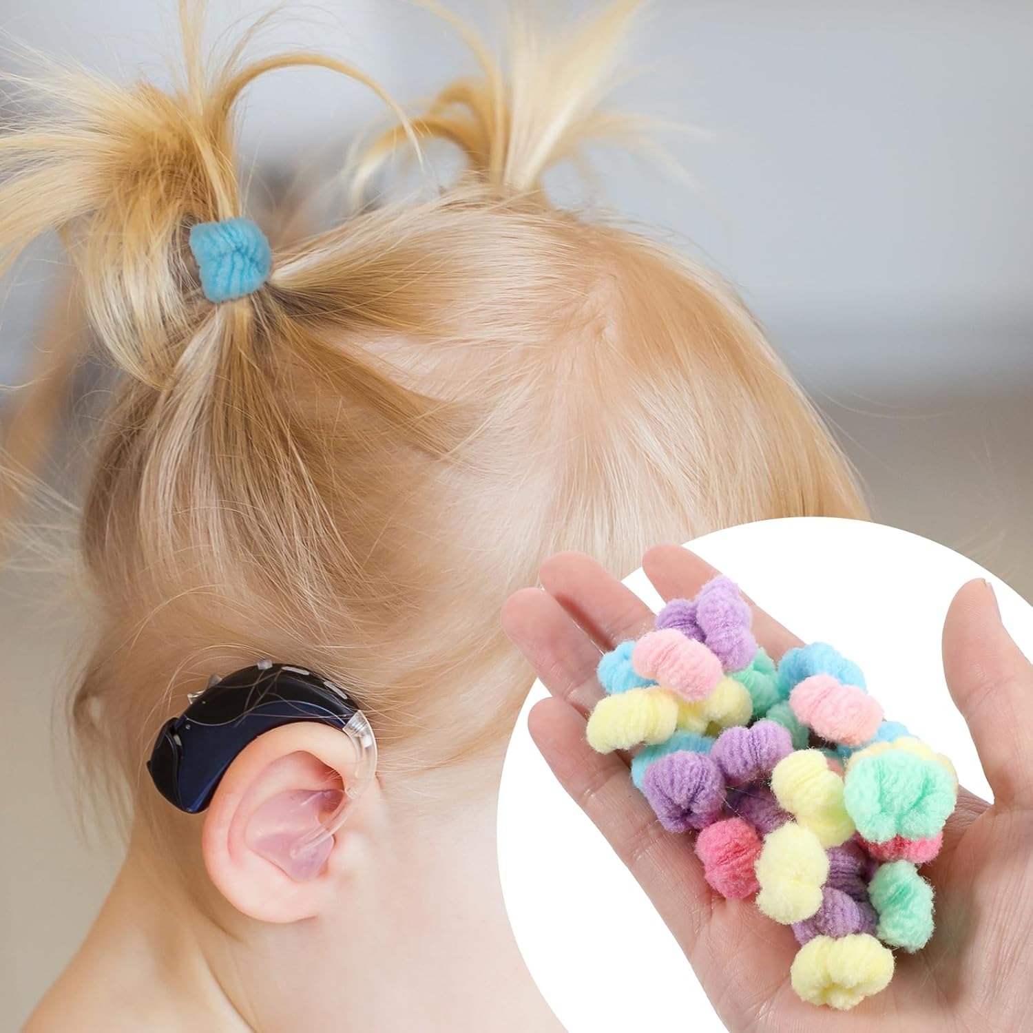 YBEATY Pack of 400 Baby Hair Bobbles Soft Fluffy Toddler Elastic Thin Hair Bobbles Colourful Wrinkle Free for Little Girls Children