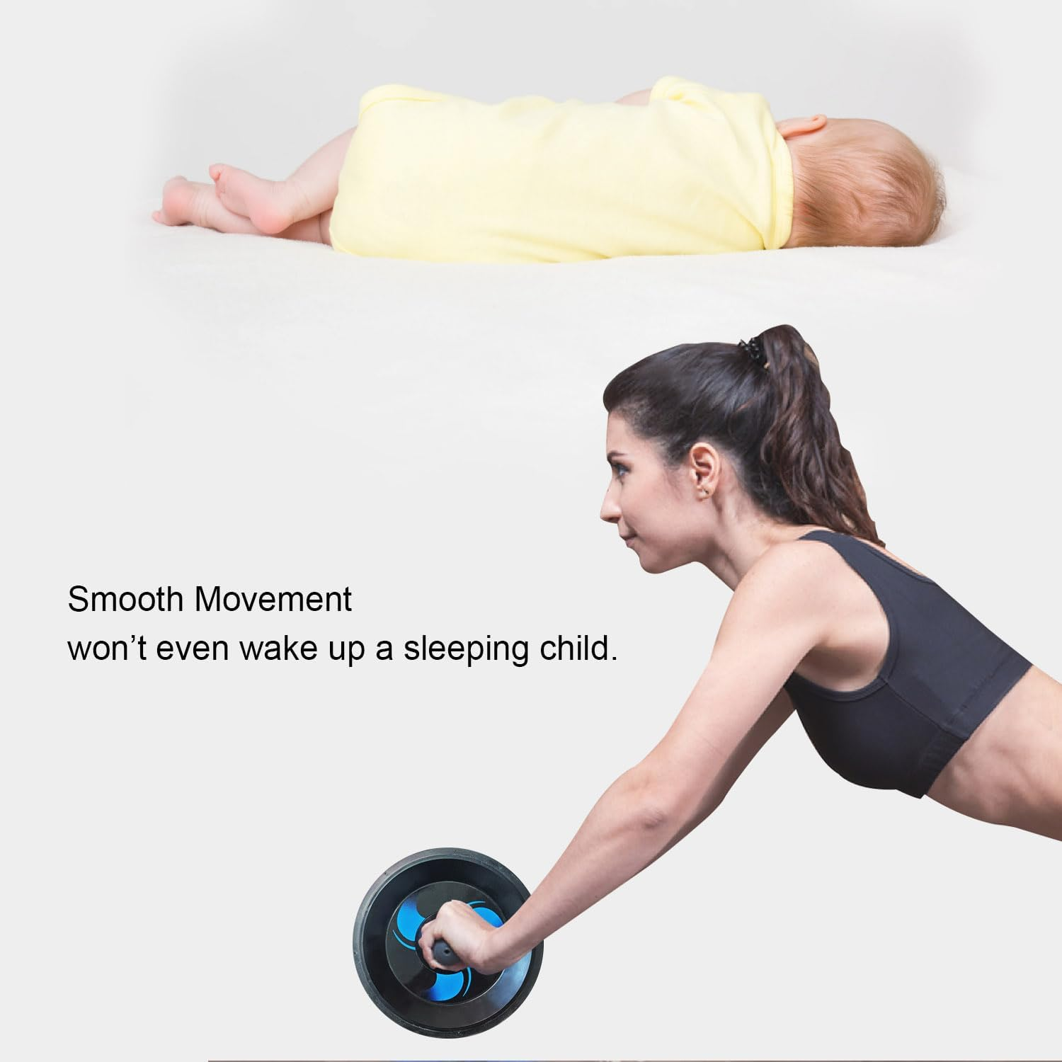 Psiven Ab Roller Wheel, Abs Workout Equipment for Abdominal Core Strength Training, Home Gym Fitness Equipment for Core Workout with Knee Pad, Exercise Wheel for Men and Women