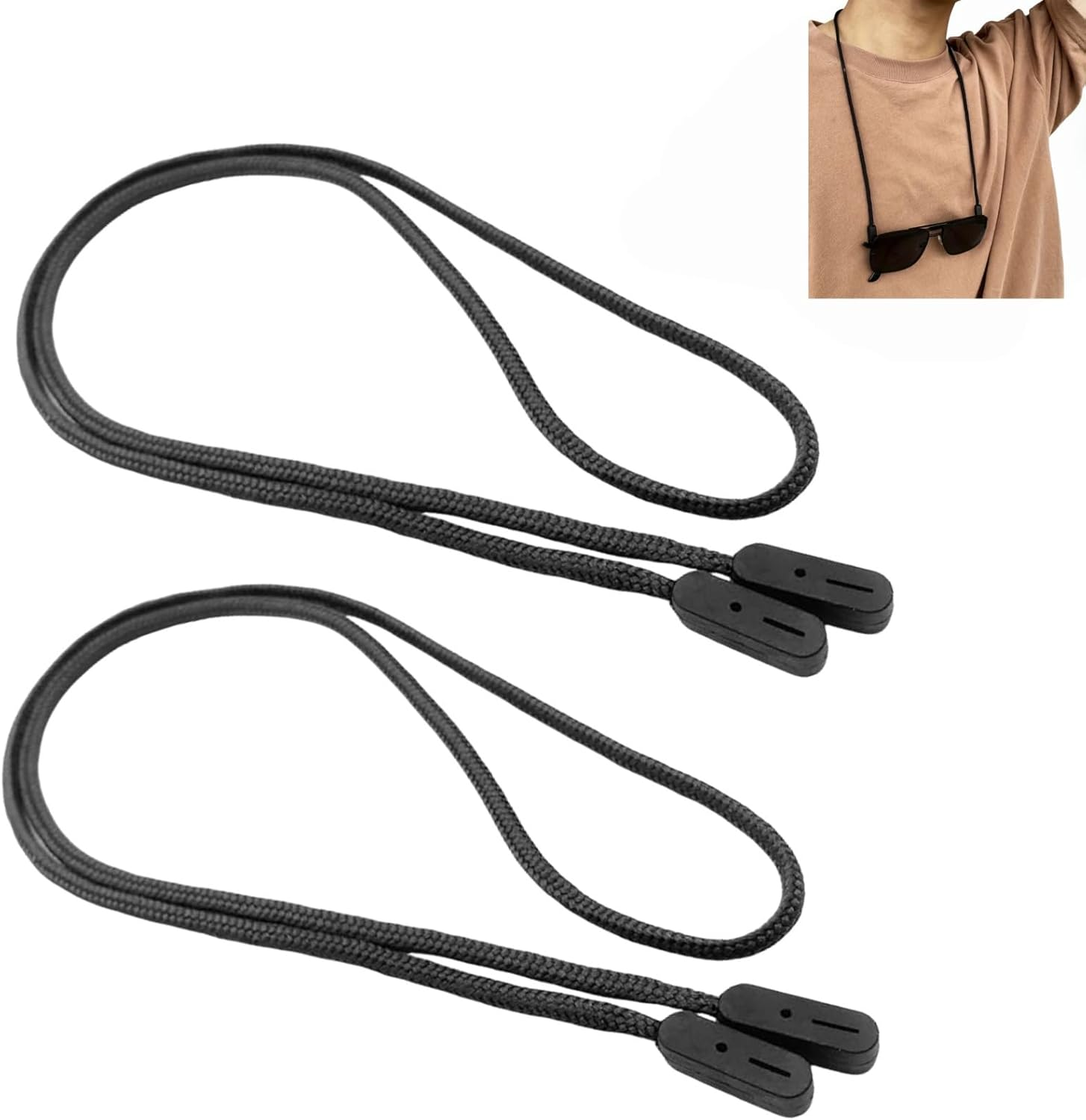 Gerhua 2Pcs Secure Glasses Cord,Glasses Lanyard,Spectacles Cord,Glasses Strap,Glasses Chain for Women and Men,Sunglasses Chain,Glasses String,Sunglasses String,Glasses Accessories,Glasses Neck Strap image number 4