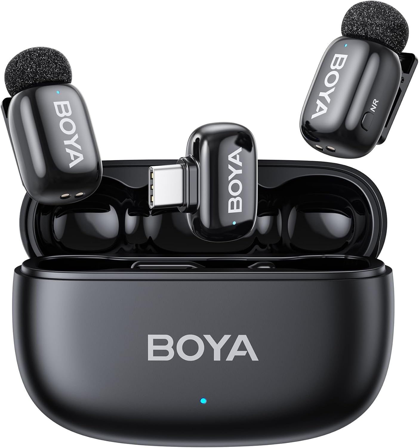BOYA Mini 2 USB-C Wireless Lavalier Microphone for Andriod Iphone15/16/17, Ultra Mini Lapel Mics with Safety Track,Dual Channel,Noise Reduction,30H Usage, Metal Clip for Tiktok Youtube image number 1