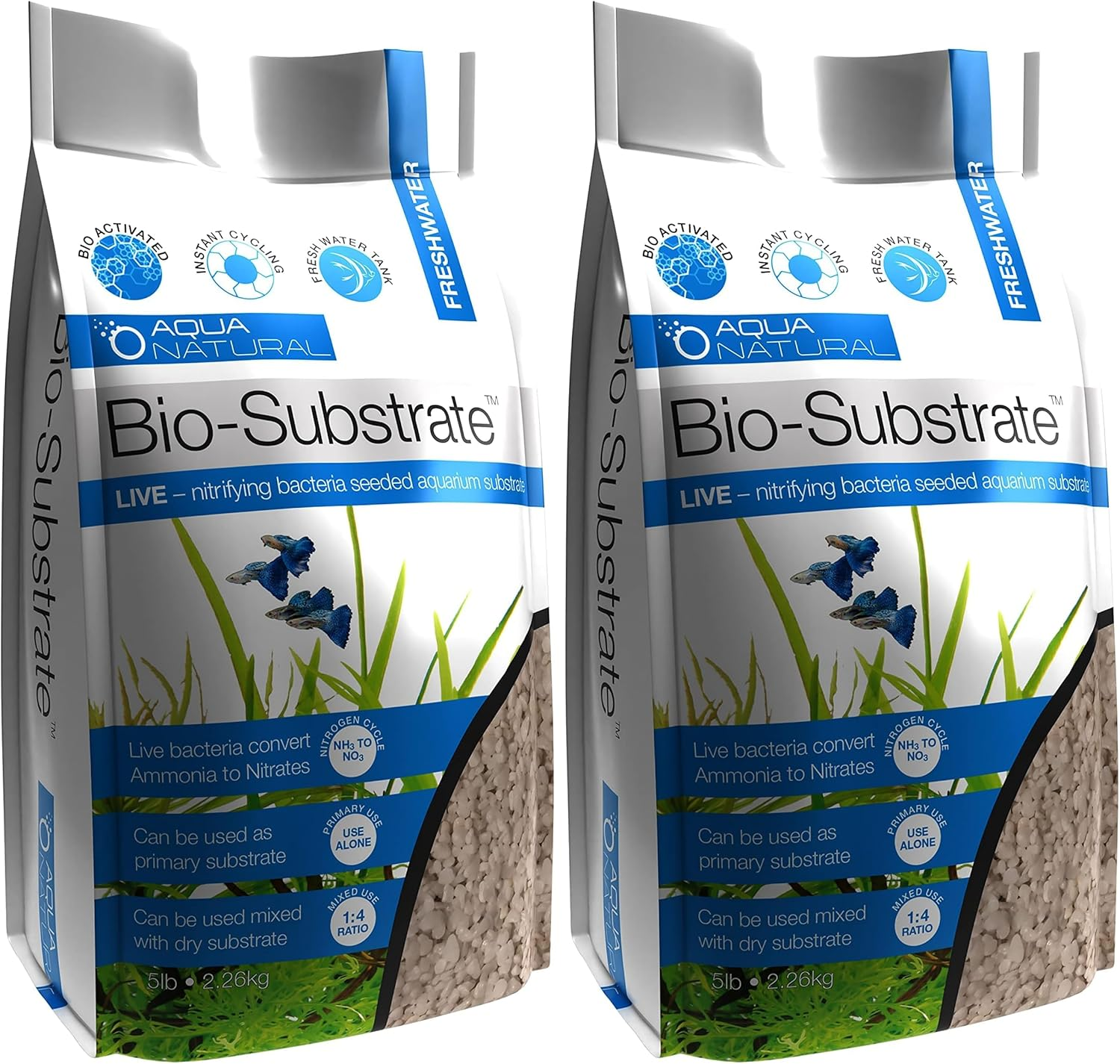 Aqua Natural Bio-Substrate Aquarium Gravel, Ice White image number 1