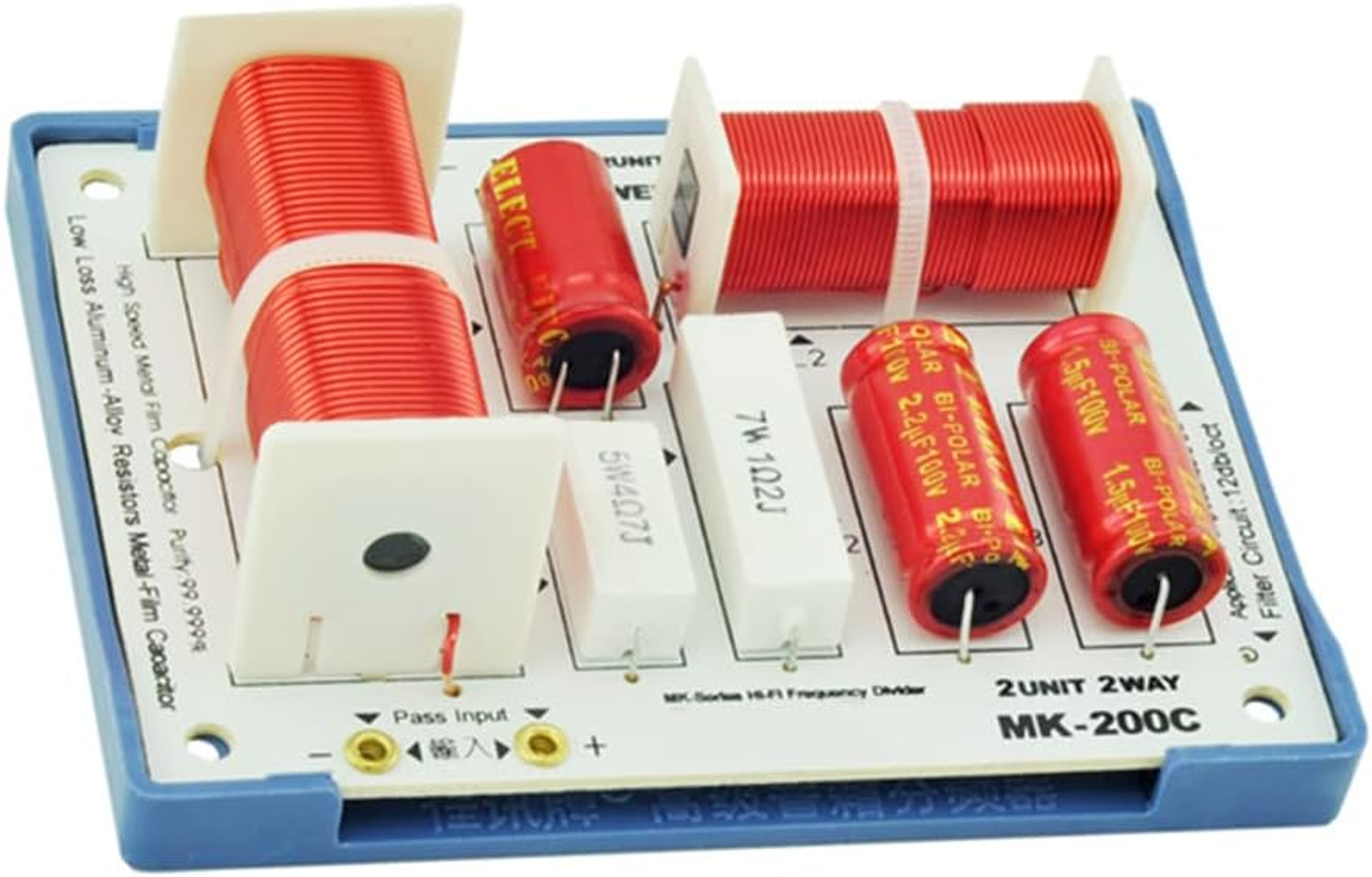 JINGERL MK-200C 2 Ways 160W Audio Speaker Crossover Treble+Bass Stereo Hifi Indepedent Frequency Divider Speaker Filter 3200Hz 1PC image number 3