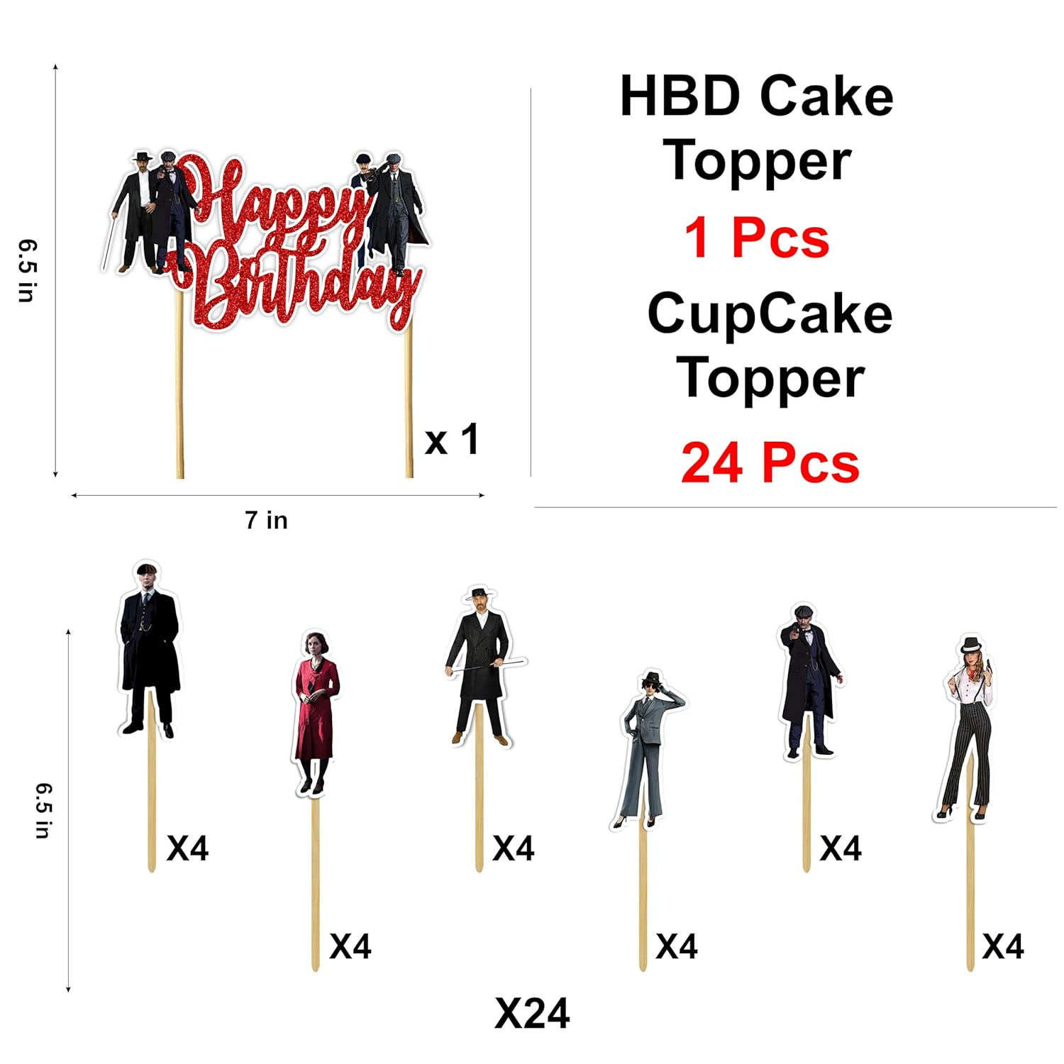 Paky Blnders Theme Birthday Party Supplies | Retro Gangster Decor, Banners & More for Bold, Vintage-Inspired Celebrations image number 5