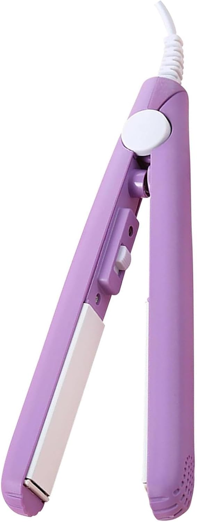 Purple 2024 New 2-In-1 Mini Ceramic Curling Iron and Straightener for Fine and Short Hair, 1/2 Inch Barrel image number 4