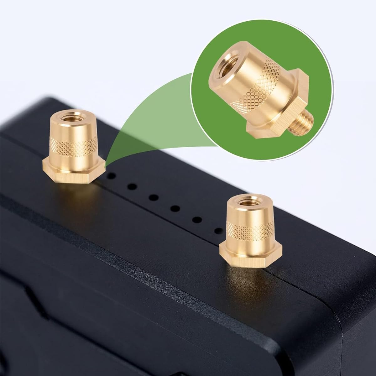 1 Pair (2PCS) Brass Battery Terminal Connectors with Stainless Screws | M6/M8/3/8 Inch Post Adapters | High Conductivity and Corrosion Resistance