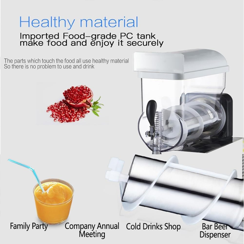 Slush Machine, 5L Commercial Frozen Ice Drink Refreshing Ice-Cool Juice & Smoothie Dispenser Equipment, Slushie Maker for Hotels, Bars & Caf&eacute;s image number 1