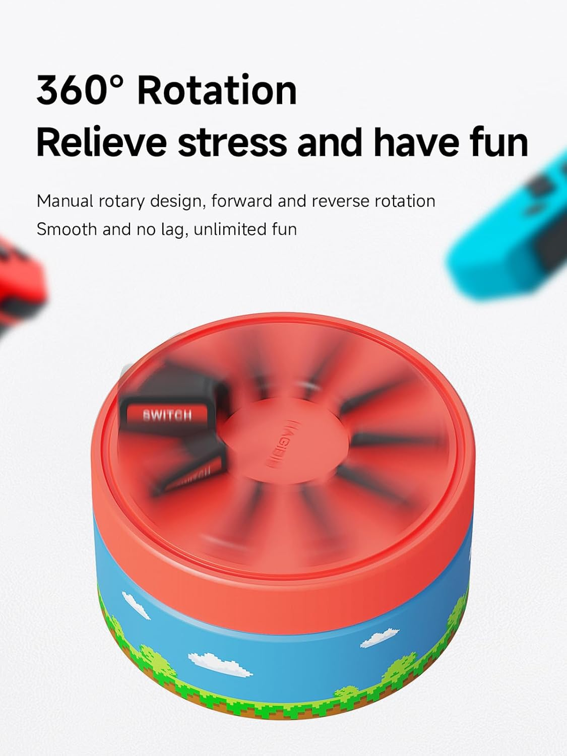 Hagibis Game Storage Case for Nintendo Switch, PS Vita, Rotating Game Card Case with 10 Card Slots, Magnetic Draw Card Portable Switch Game Cartridge Holder (Blue) image number 6