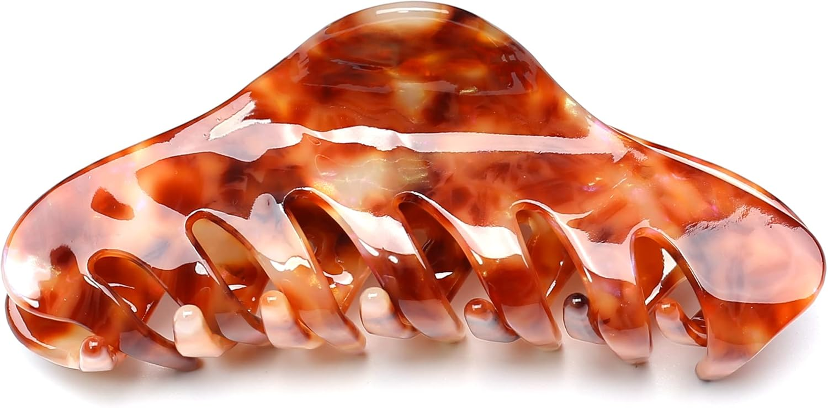 Qingoo Large Acetate Hair Clip Beautiful Women'S Hair Clip Headpiece Elegant Hair Accessory (Wine Red) image number 2