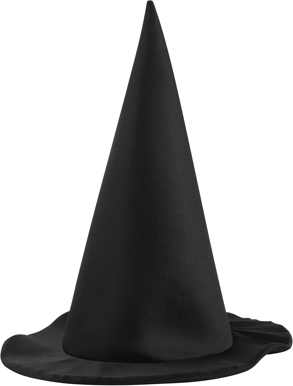 Spooktacular Creations Halloween Black Witch Hat, Soft Satin Witch Hat for Women, Halloween Costume Accessory, School Role Playing, Themed Parties image number 4