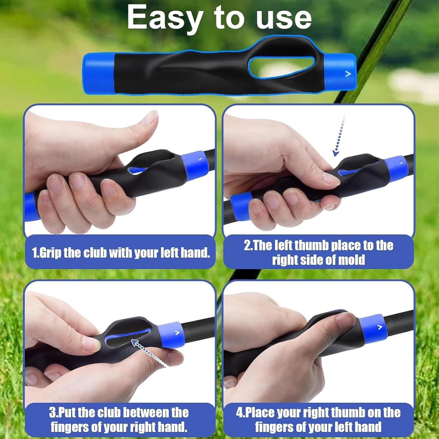 Rhoyee Golf Grip Trainer &ndash; Golf Training Aid for Correct Hand Position, Swing Improvement, and Grip Practice &ndash; Golf Club Grip Attachment for Beginners and Golf Enthusiasts image number 1