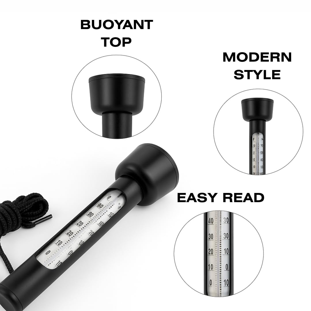 Floating Thermometer for Ice Bath & Pool &ndash; Waterproof Floating Design | Displays in Celsius & Fahrenheit | for Cold Plunge Tubs, Bathtub & Spa Bath image number 2