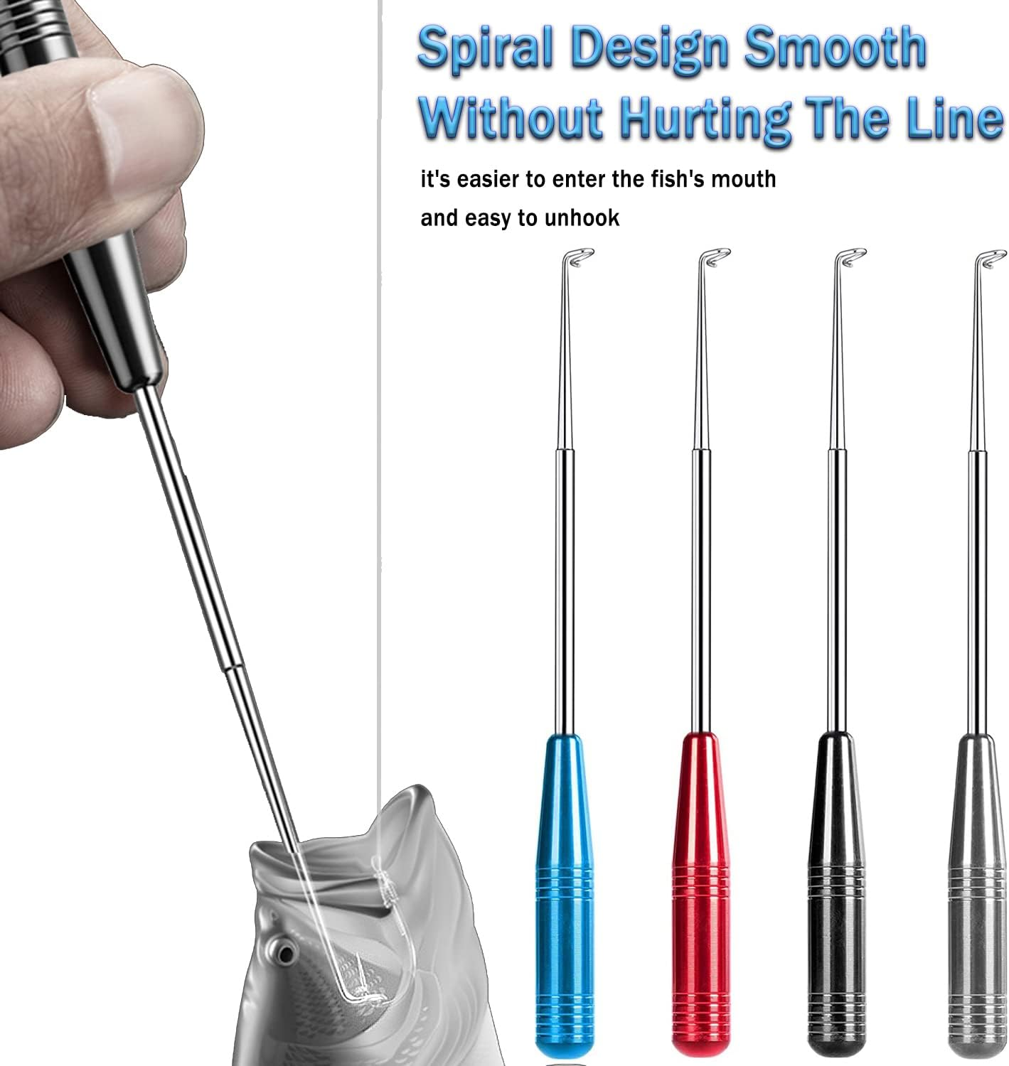 YIMISIMON Fishing Hook Quick Removal Descending Device, Fish Hooks Remover Detacher Tool, Fishing Gear Security Equipment Kits for Adult, Hook Extractor Accessories Tools with Storage Tube image number 5