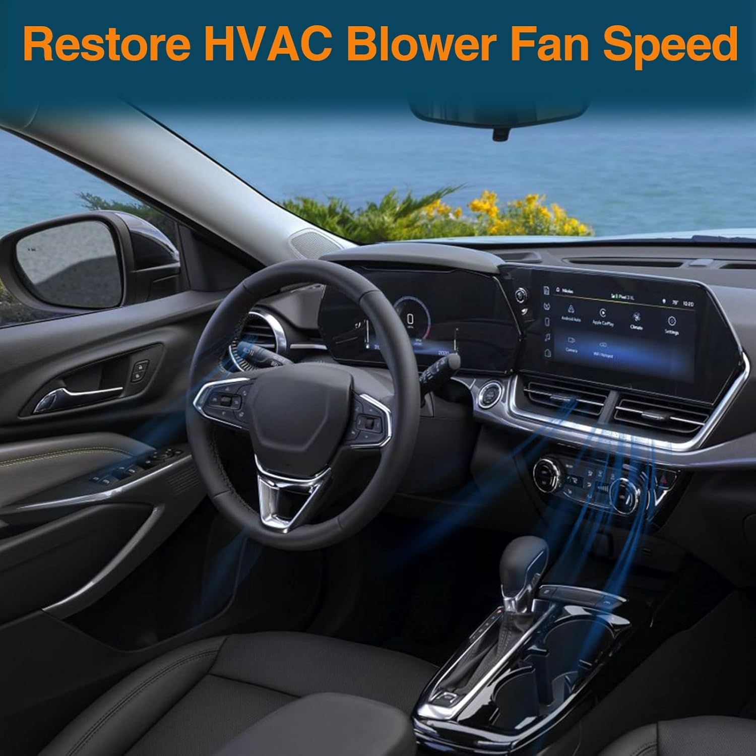 HVAC Blower Motor Resistor Kit AC Blower Control Module with 13 AWG Connector Wire Harness Compatible with Chevrolet Sonic 2012-2021 Spark 2013-2015 Trax 2015-2022 Replace# 95018066 94560526