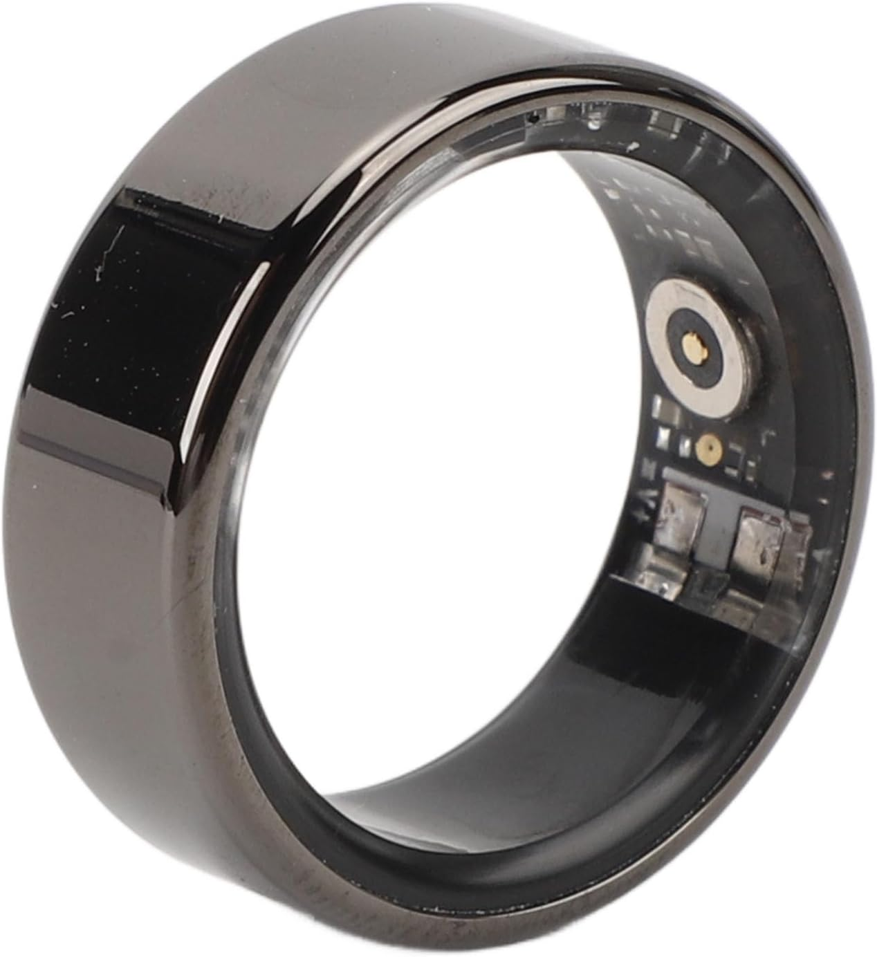 IP68 Water Proof Smart Ring Health Tracker with Rechargeable Battery Multiple Sports Modes Compatible with Android Ios (Black) image number 1