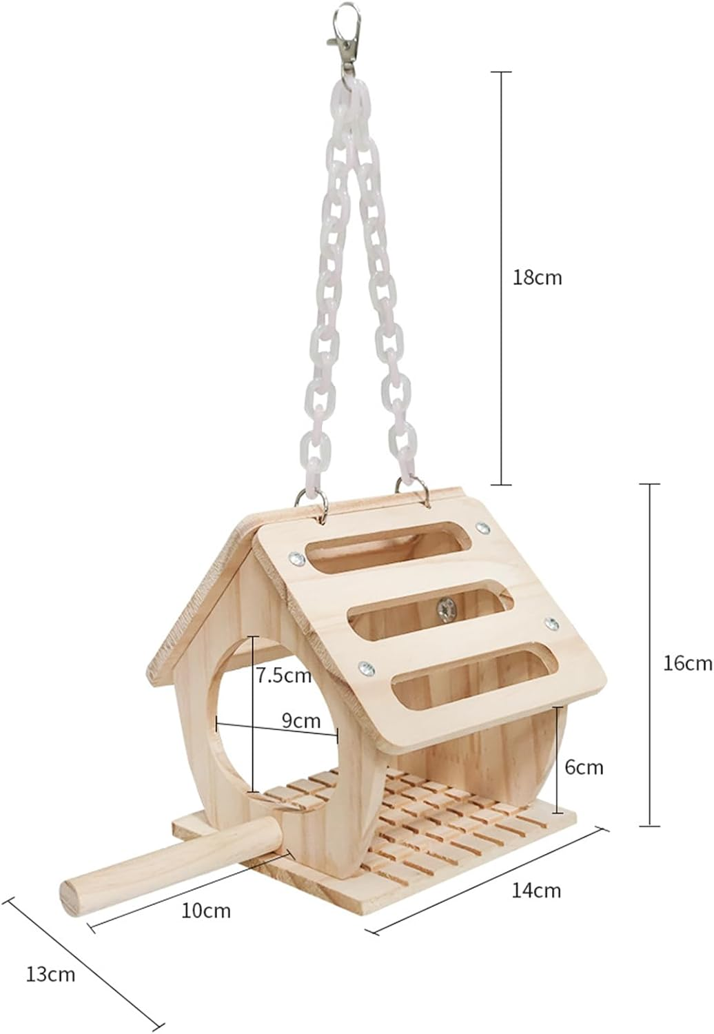 Perches for Birds, Parrot Wooden Platform, Swings with Swing Bell image number 1
