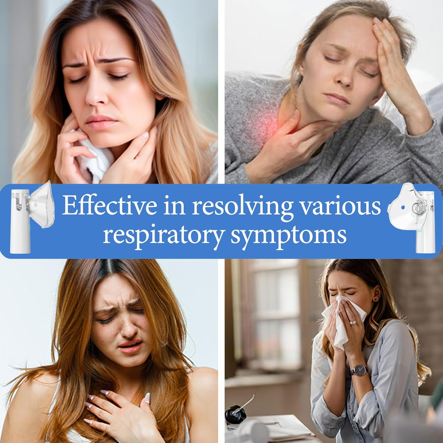 Portable Atomizer Hydrating Mist, Handheld Steam Inhalator for Home Office Daily Use Personal Portable Handheld Vaporizer for Kids and Adults, Cool Mist Steam Inhaler image number 4